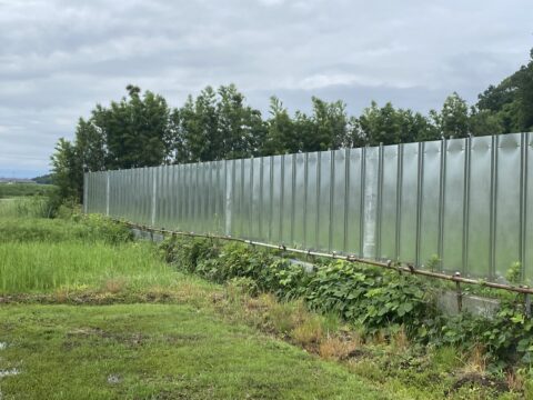 仮囲いしました。