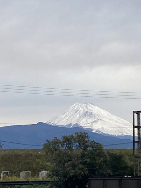 富士山が雪景色